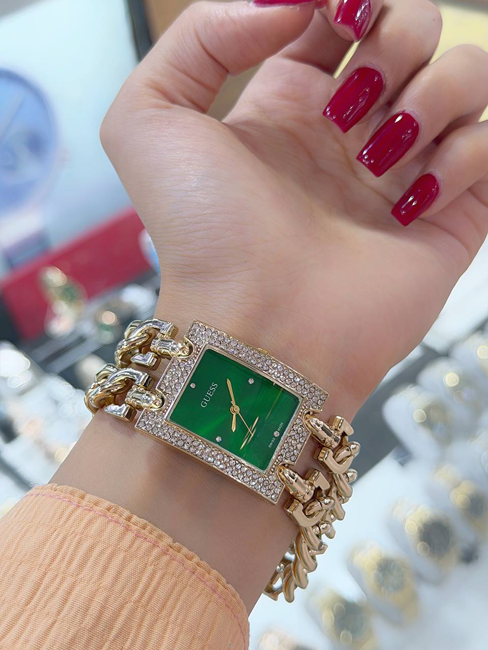 ساعت زنانه کارتیر دوبند نگین دار گسس