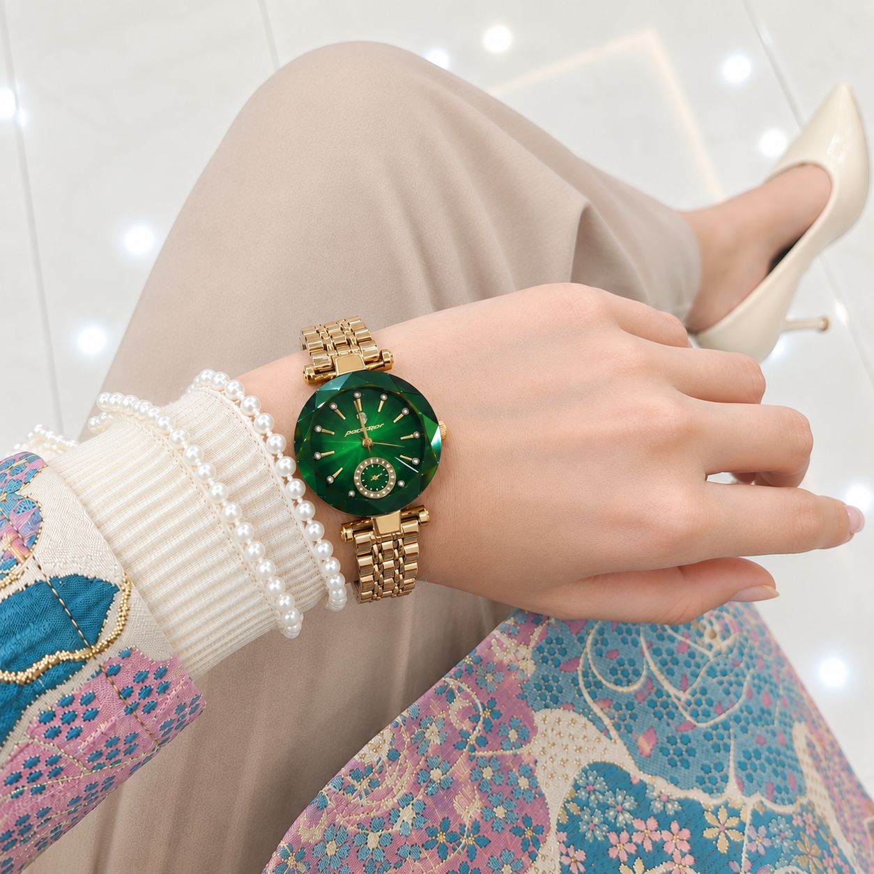ساعت زنانه اورجینال پوداگار صفحه کریستالی